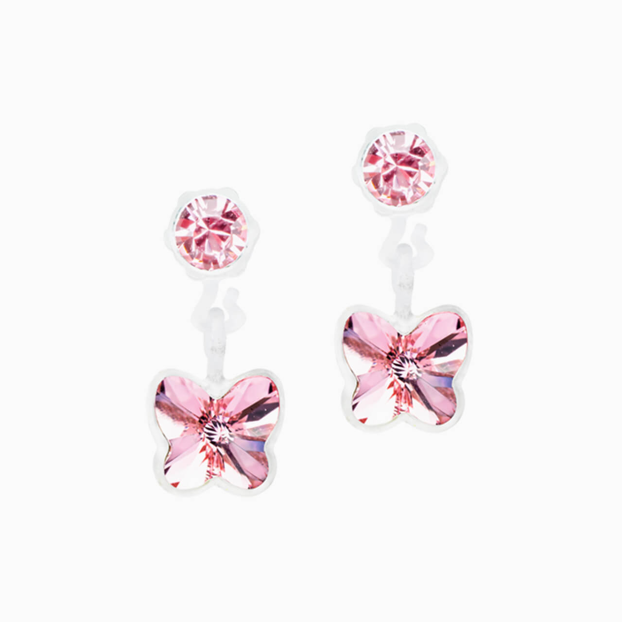 Medical Plastic 8mm Brilliance Puck Hollow Earrings